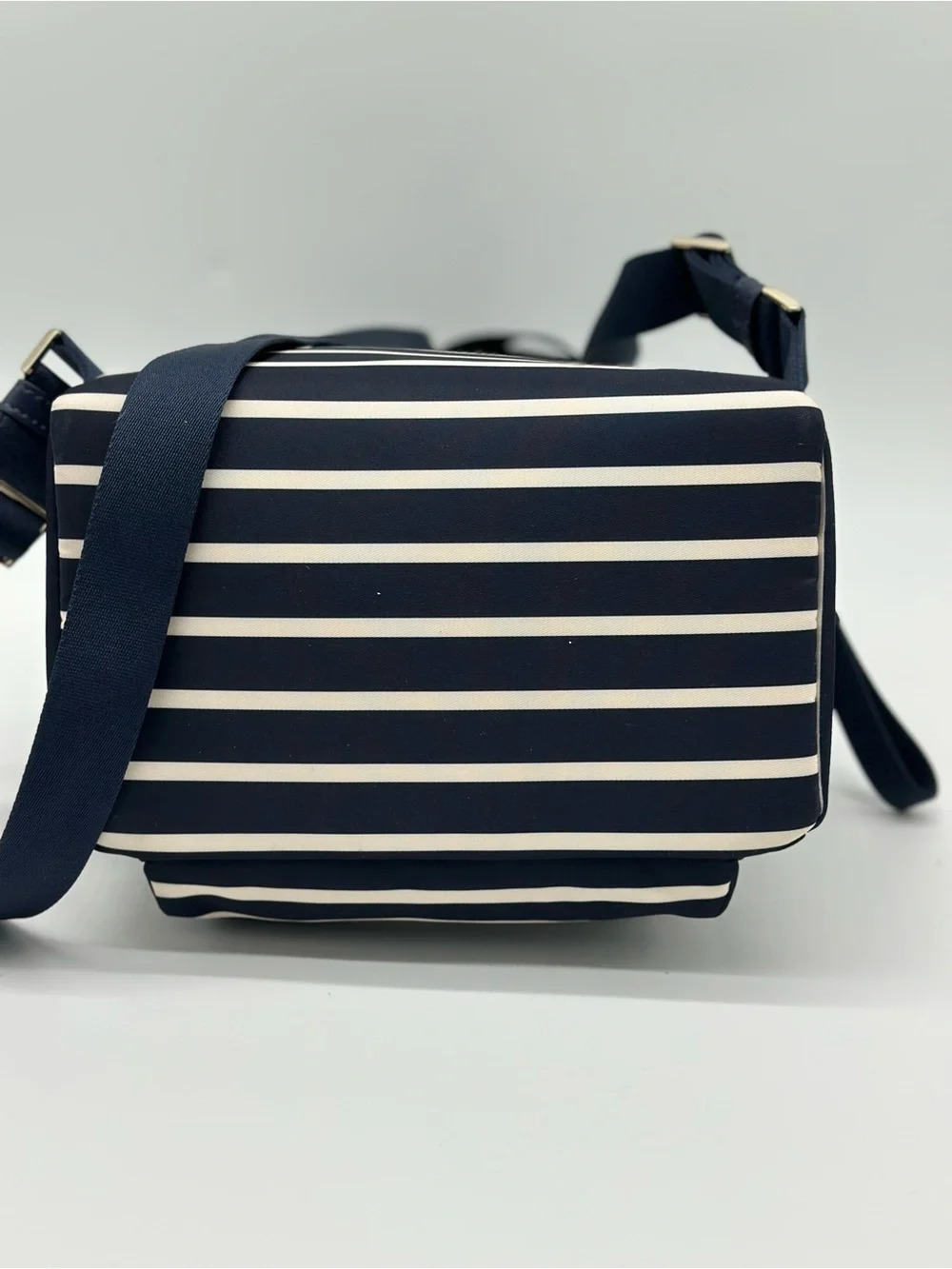 kate spade Navy and White Striped Mini Backpack